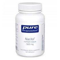 Niacitol® (no-flush niacin) 500 mg - 60 caps by Pure Encapsulations 